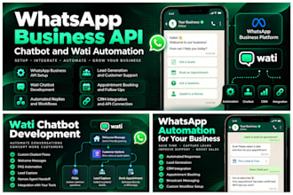 set up whatsapp business API chatbot and wati automation