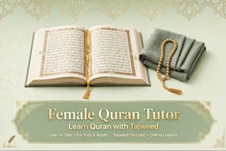 teach holy quran with tajweed online as quran tutor