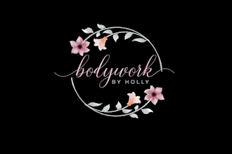 design soft elegant woman owned massage therapy logo