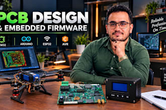 develop stm32, arduino, esp32 firmware and pcb design