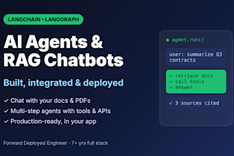 build ai agents and ai chatbots with rag, langchain and langgraph