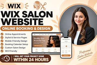 bulid wix hair salon website service wix hairstylist website wixbooking website