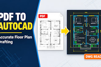 convert PDF to autocad floor plan with accurate drafting