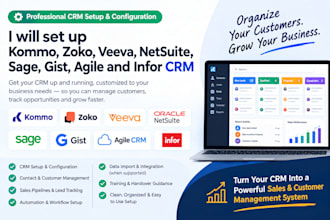 setup kommo zoko veeva crm oracle netsuite crm sage gist agile lofty infor crm