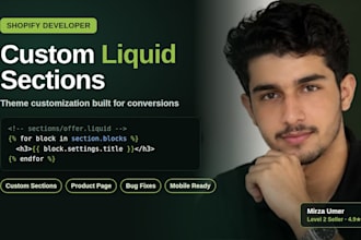 build shopify custom liquid sections and customize your shopify theme
