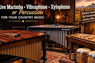 record live marimba vibraphone xylophone or percussion for your country music