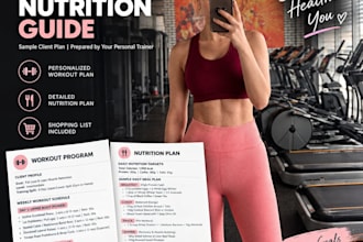 create a custom workout plan and personalized meal plan