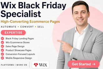design wix black friday landing page wix ecommerce store website