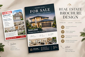 design a luxury real estate brochure and property flyer