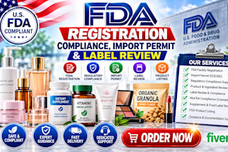 fda registration, compliance, import permit and label review