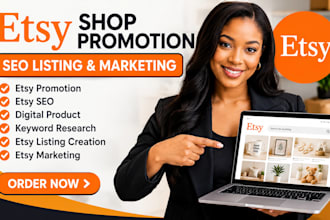 do etsy promotion, etsy seo and pinterest marketing to boost etsy sales