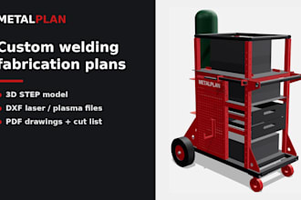 design custom welding and fabrication plans with cad, dxf and drawings