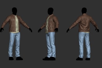 model 3d character outfits apparels and props