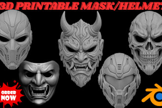 sculpt 3d printable mask model 3d helmet for cosplay mask for printing