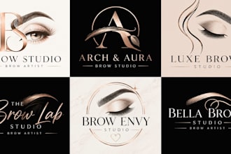 design a professional eyebrow studio, brow artist, brow eyebrow logo