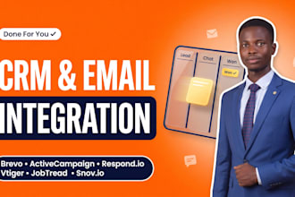 brevo activecampaign agile jobtread snov respond io vtiger surf crm integration