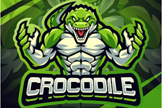 design superb modern crocodile logo with express delivery