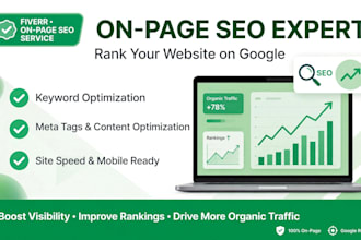 do complete website audit on page optimization and keyword research