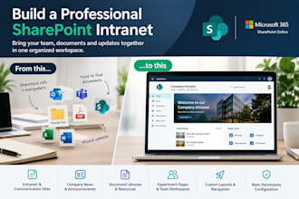 create a german sharepoint intranet, communication site and business workspace