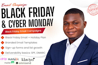 klaviyo black friday email campaigns bfcm holiday emails cyber monday email