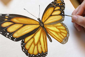 create detailed botanical, insect or wildlife illustrations