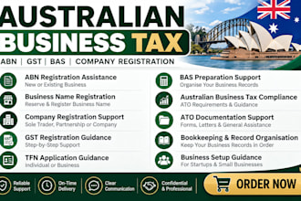 do australian business tax, bas, gst, abn and company registration