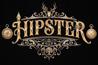 design a victorian vintage logo for a tattoo studio and barbershop