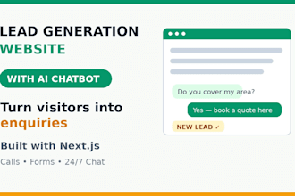 build a lead generation website with ai chatbot