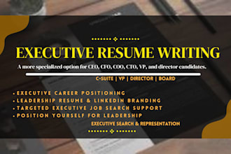 provide executive job search and c suite career strategy