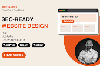 design a fast SEO ready website with ga4 tracking built in