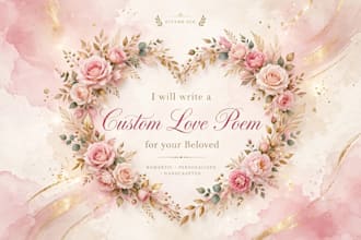 write a beautiful custom love poem, heartfelt letter, and romantic poems