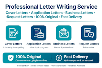write professional application, cover and request letter