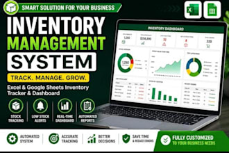 create an inventory management tracker and dashboard