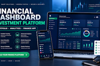 build a financial dashboard, investment platform or finance app