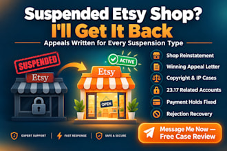 do etsy shop reinstatement and help reopen your suspended account