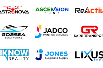 do custom minimalist wordmark, typography, lettermark, text logo design