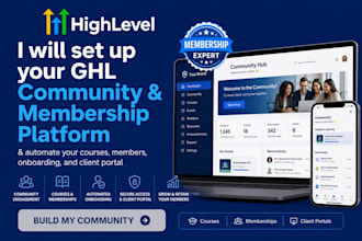 set up ghl community, membership community, ghl client portal, ghl membership
