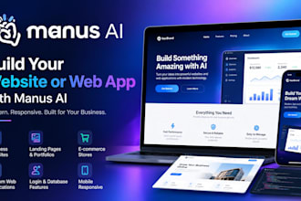 build a professional website and web app using manus ai