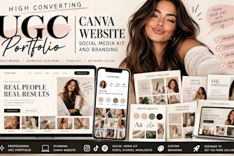 design high converting ugc portfolio canva website social media kit and branding