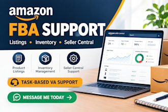 be your amazon fba virtual assistant for seller central support