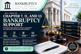 provide expert chapter 7, 11, 13 bankruptcy support and debt relief guidance US