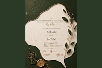 design animated pakistani wedding invitation video for whatsapp