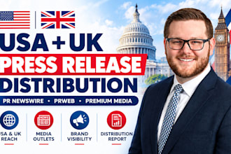 distribute press release in USA UK on PR newswire and prweb premium media outlet