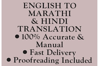 do english to marathi and hindi translation