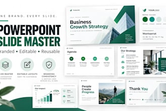 create branded powerpoint slide master templates and company style guides design