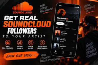 organically grow your soundcloud to targeted followers fans