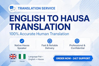 translate english to hausa and hausa to english accurately