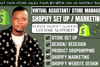 setup shopify store design shopify website and configuration