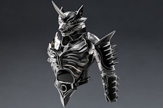 create 3d model printable cosplay helmets and costume armor designs