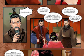 draw cute nsfw or sfw comic, erotic comic, oc comic art, comic book illustration
